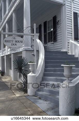 Picture -  Beaufort, Inn, South Carolina, The Rhett House Inn a Bed & Breakfast in the Historic District of Beaufort in the state of South Carolina.. Fotosearch
