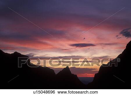 Big Bend National Park, sunrise, sunset, Texas, A beautiful sunset through The Window from The Basin at Big Bend National Park View Large Photo Image Stock Photograph - Big Bend National Park, sunrise, sunset, Texas, A beautiful sunset through The Window from The Basin at Big Bend National Park. Fotosearch