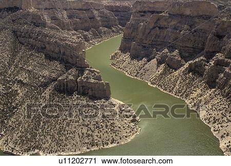 Bighorn Canyon National Recreation Area, Wyoming, Scenic view of Devils Canyon and the river from the overlook at Bighorn Canyon National Recreation Area in the state of Wyoming., View Large Photo Image Stock Image - Bighorn Canyon National Recreation Area, Wyoming, Scenic view of Devils Canyon and the river from the overlook at Bighorn Canyon National Recreation Area in the state of Wyoming., . Fotosearch