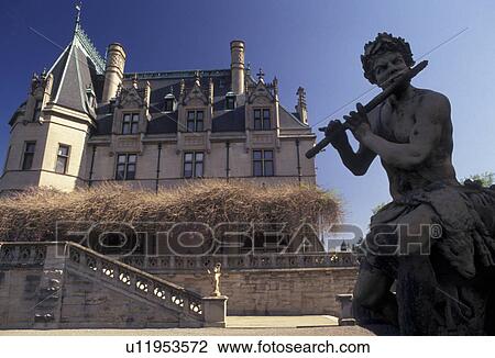 Biltmore, Biltmore House, Biltmore Estate, chateau, Asheville, North Carolina, A statue on the grounds of The Biltmore House a French Renaissance-style chateau at the Biltmore Estate in Asheville in the state of North Carolina. View Large Photo Image Stock Image - Biltmore, Biltmore House, Biltmore Estate, chateau, Asheville, North Carolina, A statue on the grounds of The Biltmore House a French Renaissance-style chateau at the Biltmore Estate in Asheville in the state of North Carolina.. Fotosearch