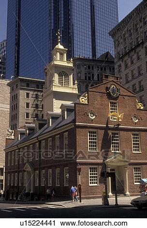 Boston, Old State House, statehouse, Massachusetts, The Old State House stands among the high-rise office buildings in downtown Boston in the state of Massachusetts. View Large Photo Image Stock Image - Boston, Old State House, statehouse, Massachusetts, The Old State House stands among the high-rise office buildings in downtown Boston in the state of Massachusetts. . Fotosearch