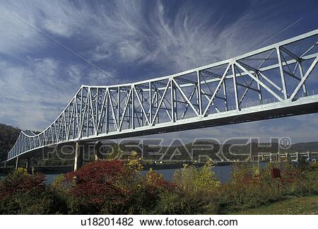 bridge, West Virginia, Scenic view of a steel bridge in New Martinsville over the Ohio River in the state of West Virginia., View Large Photo Image Stock Image - bridge, West Virginia, Scenic view of a steel bridge in New Martinsville over the Ohio River in the state of West Virginia., . Fotosearch