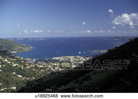 British Virgin Islands, Tortola, Caribbean, Virgin Islands, BVI, B. V. I Picturesque aerial view of Road Town and Road Bay on the island of Tortola on the British Virgin Islands. View Large Photo Image Stock Photo - British Virgin Islands, Tortola, Caribbean, Virgin Islands, BVI, B. V. I Picturesque aerial view of Road Town and Road Bay on the island of Tortola on the British Virgin Islands.. Fotosearch