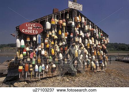 buoys, Maine, Atlantic Ocean, Fishing buoys hang on the side of a fishing hut on the coast in Baldhead in the state of Maine. View Large Photo Image Stock Photo - buoys, Maine, Atlantic Ocean, Fishing buoys hang on the side of a fishing hut on the coast in Baldhead in the state of Maine.. Fotosearch