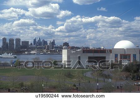 Camden, New Jersey, aquarium, Thomas H. Kean New Jersey State Aquarium at Camden. View of the skyline of Philadelphia across the Delaware River in Camden, New Jersey. View Large Photo Image Picture - Camden, New Jersey, aquarium, Thomas H. Kean New Jersey State Aquarium at Camden. View of the skyline of Philadelphia across the Delaware River in Camden, New Jersey.. Fotosearch