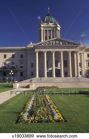 Stock Photo -  Canada, Manitoba, Winnipeg, Manitoba Legislative Building in Winnipeg.. Fotosearch
