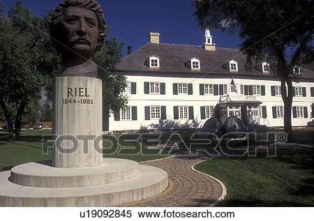Canada, Manitoba, Winnipeg, Statue of Riel in front of St. Boniface Museum in Winnipeg. View Large Photo Image Stock Photography - Canada, Manitoba, Winnipeg, Statue of Riel in front of St. Boniface Museum in Winnipeg.. Fotosearch