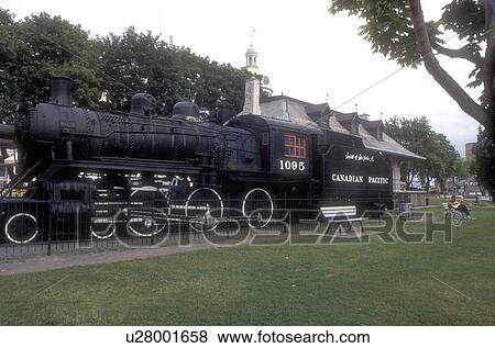 Canada, Ontario, Kingston, Steam engine is displayed at Confederation Park visitor center in Kingston. View Large Photo Image Stock Photo - Canada, Ontario, Kingston, Steam engine is displayed at Confederation Park visitor center in Kingston.. Fotosearch