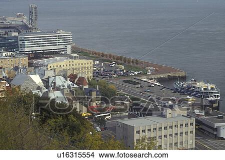 Canada, Quebec, A view of Quebec City Harbor on the St. Lawrence River (Fleuve St-Laurent)., View Large Photo Image Picture - Canada, Quebec, A view of Quebec City Harbor on the St. Lawrence River (Fleuve St-Laurent)., . Fotosearch