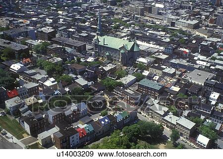 Stock Photo -  Canada, Quebec, Quebec City, Aerial view of the Quebec City. . Fotosearch