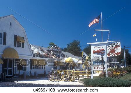 Stock Photo -  Cape Cod, restaurant, Massachusetts, Lobster Shanty Restaurant in Eastham, Massachusetts. . Fotosearch