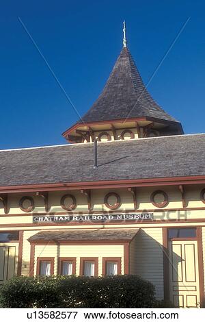 Stock Photo -  Cape Cod, train station, Massachusetts, Chatham Railroad Museum in Chatham, Massachusetts. . Fotosearch