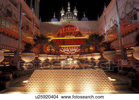casino, Atlantic City, New Jersey, The entrance to Taj Mahal Casino Resort illuminated at night in Atlantic City in the state of New Jersey. View Large Photo Image Picture - casino, Atlantic City, New Jersey, The entrance to Taj Mahal Casino Resort illuminated at night in Atlantic City in the state of New Jersey. . Fotosearch