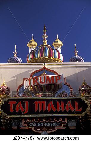 Stock Photo -  casino, Atlantic City, New Jersey, The entrance to Trump Taj Mahal Casino and Resort in Atlantic City in the state of New Jersey.. Fotosearch