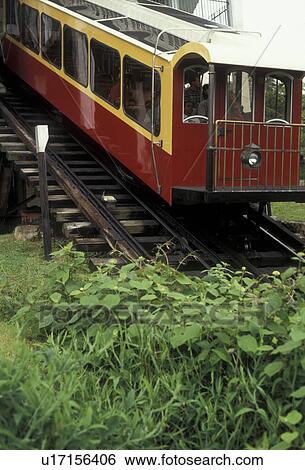 Chattanooga, incline railway, Lookout Mountain, Tennessee, People riding in a rail car on the Lookout Mountain Incline Railway one of the steepest in the world in Chattanooga in the state of Tennessee. View Large Photo Image Stock Photograph - Chattanooga, incline railway, Lookout Mountain, Tennessee, People riding in a rail car on the Lookout Mountain Incline Railway one of the steepest in the world in Chattanooga in the state of Tennessee.. Fotosearch
