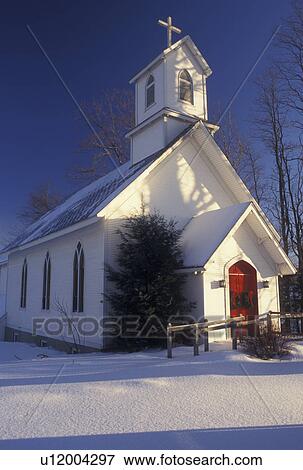 church, chapel, Vermont, VT, The Cavalry Episcopal Church with Christmas wreaths on the red doors in the village of Underhill in the snow in winter. View Large Photo Image Stock Photo - church, chapel, Vermont, VT, The Cavalry Episcopal Church with Christmas wreaths on the red doors in the village of Underhill in the snow in winter.. Fotosearch