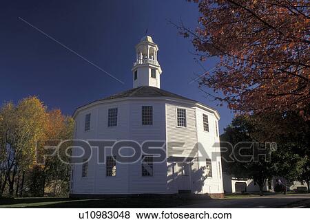 church, fall, Vermont, The Old Round Church (a 16-sided polygon) National Historical Landmark surrounded by colorful foliage in Richmond in Chittenden County in the state of Vermont. View Large Photo Image Stock Photo - church, fall, Vermont, The Old Round Church (a 16-sided polygon) National Historical Landmark surrounded by colorful foliage in Richmond in Chittenden County in the state of Vermont.. Fotosearch