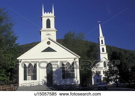 church, Vermont, VT, Union Hall and the First Congregational Church in Newfane in the spring. View Large Photo Image Stock Photography - church, Vermont, VT, Union Hall and the First Congregational Church in Newfane in the spring.. Fotosearch