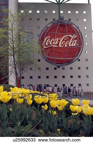 Coca Cola Atlanta Georgia World Of Yellow Tulips Decorate The Entrance To In Spring At Underground Coca Cola Atlanta Georgia World Of Yellow Tulips Decorate The Entrance To In Spring At Underground
