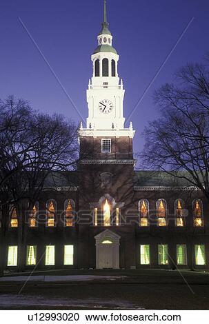 college, university, New Hampshire, NH, Baker Library on the campus of Dartmouth College in Hanover in the evening in winter. View Large Photo Image Stock Image - college, university, New Hampshire, NH, Baker Library on the campus of Dartmouth College in Hanover in the evening in winter. . Fotosearch
