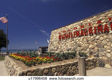 Colonial Michilimackinac, Mackinaw City, Michigan, Colonial Michilimackinac welcome center in Mackinaw City in the state of Michigan. View Large Photo Image Stock Photo - Colonial Michilimackinac, Mackinaw City, Michigan, Colonial Michilimackinac welcome center in Mackinaw City in the state of Michigan.. Fotosearch