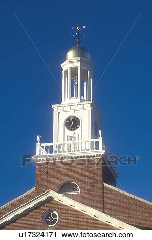 Connecticut, Clock tower of the Town Hall building in Clinton, Connecticut View Large Photo Image Stock Image - Connecticut, Clock tower of the Town Hall building in Clinton, Connecticut . Fotosearch