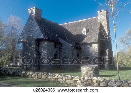 Connecticut, The Henry Whitfield State Museum, the oldest stone house in New England, in the spring in Guilford, Connecticut. The oldest building in Connecticut. View Large Photo Image Stock Photograph - Connecticut, The Henry Whitfield State Museum, the oldest stone house in New England, in the spring in Guilford, Connecticut. The oldest building in Connecticut.. Fotosearch