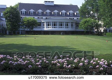 country inn, resort, golf, Vermont, VT, The putting green at the Woodstock Inn & Resort in the town of Woodstock in the spring. View Large Photo Image Stock Photography - country inn, resort, golf, Vermont, VT, The putting green at the Woodstock Inn & Resort in the town of Woodstock in the spring.. Fotosearch
