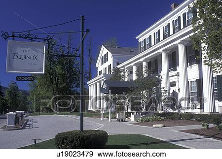 country inn, Vermont, VT, Manchester, The Equinox in Historic Manchester Village in the spring. View Large Photo Image Stock Photo - country inn, Vermont, VT, Manchester, The Equinox in Historic Manchester Village in the spring.. Fotosearch