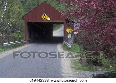 covered bridge, Vermont, VT, Sayers Covered Bridge in Thetford in the spring. View Large Photo Image Stock Photo - covered bridge, Vermont, VT, Sayers Covered Bridge in Thetford in the spring. . Fotosearch