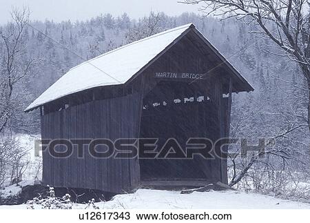 covered bridge, Vermont, winter scene, Martin Covered Bridge in the snow in Plainfield in Washington County in the state of Vermont. View Large Photo Image Stock Image - covered bridge, Vermont, winter scene, Martin Covered Bridge in the snow in Plainfield in Washington County in the state of Vermont. . Fotosearch