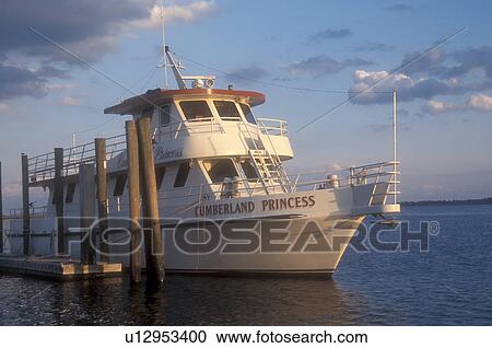 Cumberland Island, Georgia, boat, Cumberland Princess passenger ferry to Cumberland Island National Seashore moored at dock on the St. Marys River in St. Marys, Georgia. View Large Photo Image Stock Image - Cumberland Island, Georgia, boat, Cumberland Princess passenger ferry to Cumberland Island National Seashore moored at dock on the St. Marys River in St. Marys, Georgia.. Fotosearch