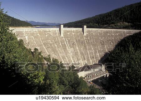dam, hydroelectric, power, Rocky Mountains, Montana, Hungry Horse Dam in Kalispell in the state of Montana. View Large Photo Image Picture - dam, hydroelectric, power, Rocky Mountains, Montana, Hungry Horse Dam in Kalispell in the state of Montana.. Fotosearch