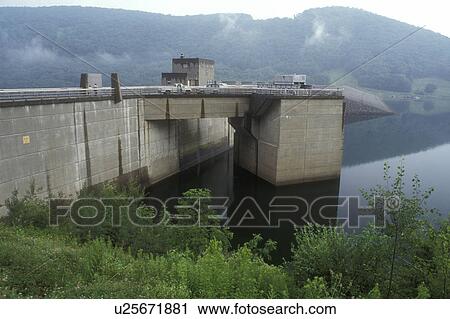 dam, Warren, Pennsylvania, The Kinzua Dam holds back the calm water of the Allegheny Reservoir. View Large Photo Image Stock Image -  dam, Warren, Pennsylvania, The Kinzua Dam holds back the calm water of the Allegheny Reservoir.. Fotosearch
