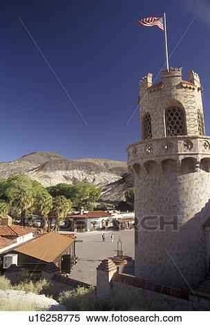 Stock Photography -  Death Valley, Scotty's Castle, Death Valley National Park, Mojave Desert, California, Scotty's Castle a famous desert retreat in Death Valley Nat'l Park in the state of California.. Fotosearch