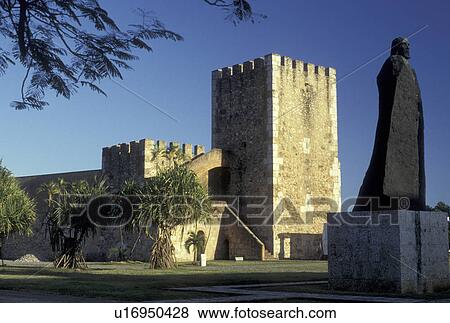 Dominican Republic, Caribbean, Santo Domingo, Caribbean Islands, Homage Tower inside Ozama Fortress oldest military construction in the New World in Santo Domingo the capital city of the Dominican Republic. View Large Photo Image Stock Photo - Dominican Republic, Caribbean, Santo Domingo, Caribbean Islands, Homage Tower inside Ozama Fortress oldest military construction in the New World in Santo Domingo the capital city of the Dominican Republic.. Fotosearch