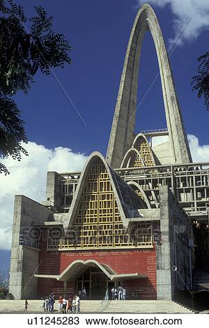 Stock Image -  Dominican Republic, Caribbean, cathedral, Caribbean Islands, Basilica of Altagracia in Miguey in the Dominican Republic.. Fotosearch