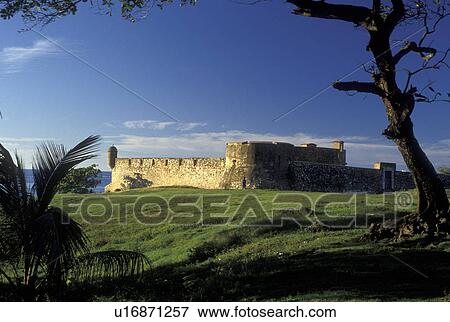 Dominican Republic, fort, Puerto Plata, Caribbean, Scenic view of Fort of San Felipe in the Dominican Republic. View Large Photo Image Stock Photo - Dominican Republic, fort, Puerto Plata, Caribbean, Scenic view of Fort of San Felipe in the Dominican Republic. . Fotosearch