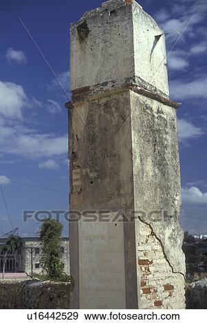 Dominican Republic, Santo Domingo, Caribbean, Caribbean Islands, First Solar Clock in the New World in Santo Domingo the capital city of the Dominican Republic View Large Photo Image Stock Photo - Dominican Republic, Santo Domingo, Caribbean, Caribbean Islands, First Solar Clock in the New World in Santo Domingo the capital city of the Dominican Republic. Fotosearch