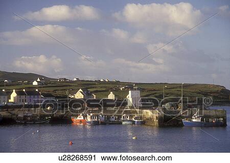 Europe, Republic of Ireland, Ireland, Ring of Kerry, Portmagee, fishing boats docked at harbor in County Kerry. View Large Photo Image Stock Image - Europe, Republic of Ireland, Ireland, Ring of Kerry, Portmagee, fishing boats docked at harbor in County Kerry.. Fotosearch