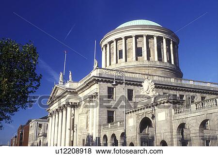 Europe, Republic of Ireland, Ireland, Dublin, The Four Courts building houses the Irish Law Courts in Dublin in County Dublin. View Large Photo Image Stock Photo - Europe, Republic of Ireland, Ireland, Dublin, The Four Courts building houses the Irish Law Courts in Dublin in County Dublin.. Fotosearch