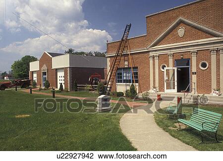 Stock Image -  fire museum, Hudson River Valley Region, New York, American Museum of Firefighting in Hudson in the state of New York.. Fotosearch