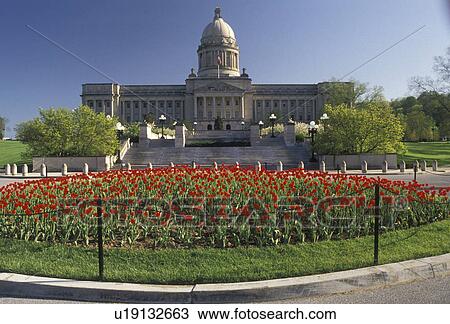 Frankfort, State Capitol, State House, Kentucky, Red tulips adorn the grounds of the State Capitol Building in the spring in the capital city of Frankfort in the state of Kentucky. View Large Photo Image Stock Image - Frankfort, State Capitol, State House, Kentucky, Red tulips adorn the grounds of the State Capitol Building in the spring in the capital city of Frankfort in the state of Kentucky. . Fotosearch