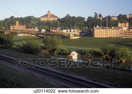 Galena, Illinois, Historical town of Galena. Railroad tracks along Galena River View Large Photo Image Stock Image - Galena, Illinois, Historical town of Galena. Railroad tracks along Galena River . Fotosearch