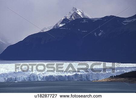 glaciers, Patagonia, Argentina, Andes, Moreno Glacier rises 60 meters above lake level in Parque Nacional de los Glaciares in Patagonia. Scenic view of the peaks of the Southern Andes Mountains in the background. View Large Photo Image Stock Photo - glaciers, Patagonia, Argentina, Andes, Moreno Glacier rises 60 meters above lake level in Parque Nacional de los Glaciares in Patagonia. Scenic view of the peaks of the Southern Andes Mountains in the background.. Fotosearch
