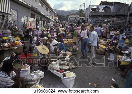 Haiti, street market, Caribbean, Haitian people display their wares on the street in the city of Petionville in Haiti. View Large Photo Image Picture - Haiti, street market, Caribbean, Haitian people display their wares on the street in the city of Petionville in Haiti.. Fotosearch
