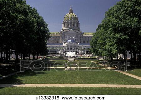 Stock Photography -  Harrisburg, State Capitol, State House, Pennsylvania, The State Capitol Building in the capital city of Harrisburg in the state of Pennsylvania.. Fotosearch