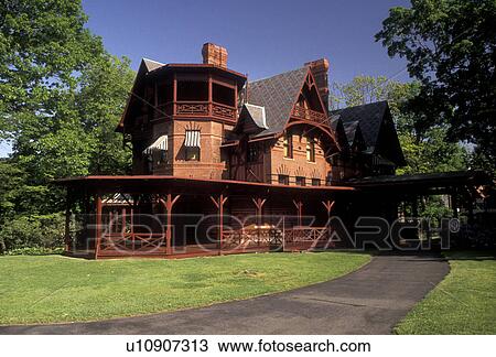 Hartford, Mark Twain, Connecticut, Mark Twain House a Victorian Gothic style home in Hartford in the state of Connecticut. View Large Photo Image Stock Image - Hartford, Mark Twain, Connecticut, Mark Twain House a Victorian Gothic style home in Hartford in the state of Connecticut.. Fotosearch