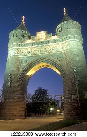Hartford, Soldiers & Sailors Memorial Arch, Connecticut, The Soldiers & Sailors Memorial Arch illuminated at night in Hartford the capital city of Connecticut. View Large Photo Image Stock Image - Hartford, Soldiers & Sailors Memorial Arch, Connecticut, The Soldiers & Sailors Memorial Arch illuminated at night in Hartford the capital city of Connecticut.. Fotosearch