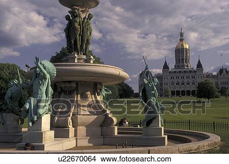 Hartford, State Capitol, State House, Connecticut, The State Capitol Building from the Corning Fountain in the capital city of Hartford in the state of Connecticut. View Large Photo Image Picture - Hartford, State Capitol, State House, Connecticut, The State Capitol Building from the Corning Fountain in the capital city of Hartford in the state of Connecticut. . Fotosearch